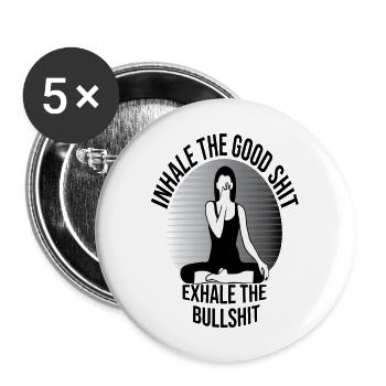 Yoga - Buttons large 2.2''/56 mm (5-pack) - white - Front
