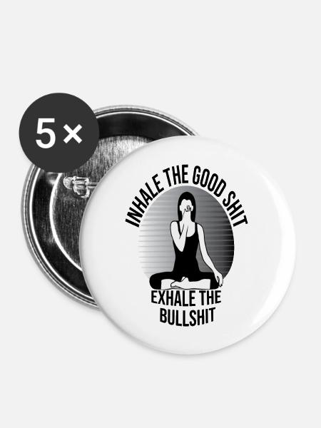 Yoga - Buttons groß 56 mm (5er Pack) - Weiß