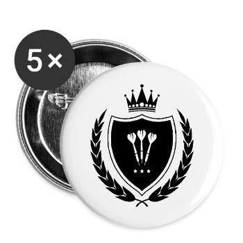 Armoiries Dart - Lot de 5 grands badges (56 mm) - blanc - Devant