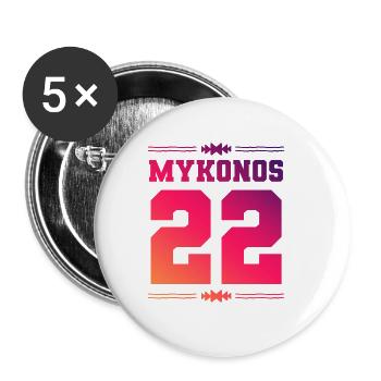 Mykonos 22 - Buttons large 2.2''/56 mm (5-pack) - white - Front