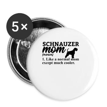 Schnauzer Dog Miniature Schnauzer Giant Schnauzer - Buttons large 2.2''/56 mm (5-pack) - white - Front