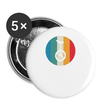 Vintage Unicycle I Unicycle Circus Motif for - Buttons large 2.2''/56 mm (5-pack) - white - Front