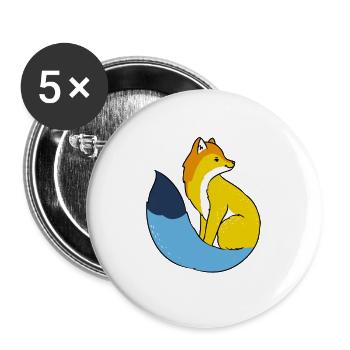 Aroace Fuchs Aroace Pride - Buttons groß 56 mm (5er Pack) - Weiß - Vorne