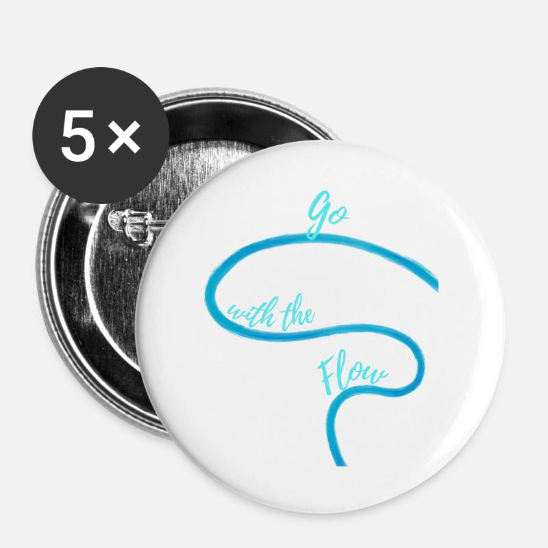 Flow - Buttons groß 56 mm (5er Pack) - Weiß