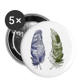 Pen - Buttons large 2.2''/56 mm (5-pack) - white - Front