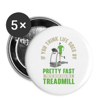 Jogger Runner Marathon Jogging Ski de fond - Lot de 5 grands badges (56 mm) - blanc - Devant