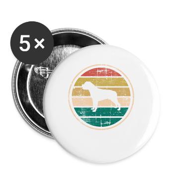 Rottweiler dog lover Retro vintage Gift idea - Buttons groß 56 mm (5er Pack) - Weiß - Vorne