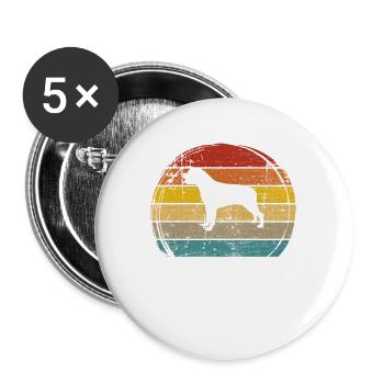 Rottweiler dog lover Retro vintage Gift idea - Buttons groß 56 mm (5er Pack) - Weiß - Vorne