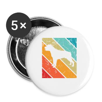 Rottweiler dog lover Retro vintage Gift idea - Buttons groß 56 mm (5er Pack) - Weiß - Vorne