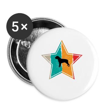 Rottweiler dog lover Retro vintage Gift idea - Buttons groß 56 mm (5er Pack) - Weiß - Vorne