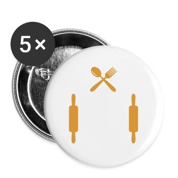 world food day - Buttons groß 56 mm (5er Pack) - Weiß - Vorne