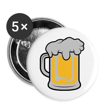 Maßkrug Beer - Buttons large 2.2''/56 mm (5-pack) - white - Front