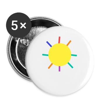 Schulkind 2022 Grundschule Schulanfang Einschulung - Buttons groß 56 mm (5er Pack) - Weiß - Vorne