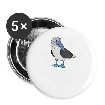Boobies Seabirds Blue Foot Booby Bird - Buttons large 2.2''/56 mm (5-pack) - white - Front