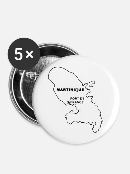 martinique - Buttons large 2.2''/56 mm (5-pack) - white