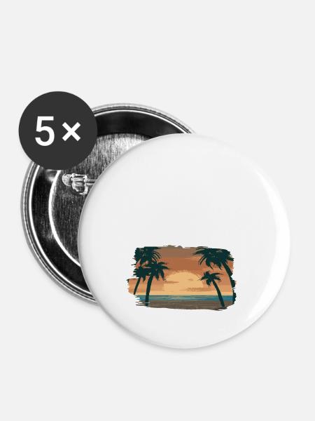 Goldstrand 2022 - Buttons groß 56 mm (5er Pack) - Weiß