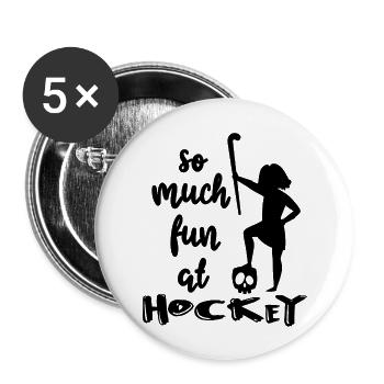 feldhockey hockey fieldhockey hockey-girl - Buttons large 2.2''/56 mm (5-pack) - white - Front