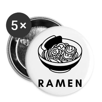 Ramen - Buttons large 2.2''/56 mm (5-pack) - white - Front