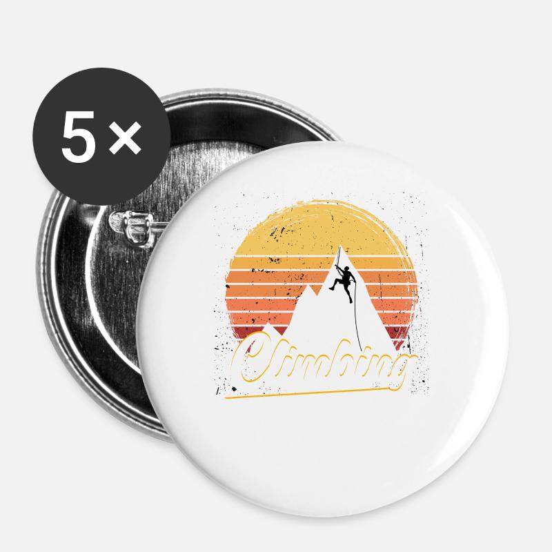 Passion for climbing - Buttons large 2.2''/56 mm (5-pack) - white