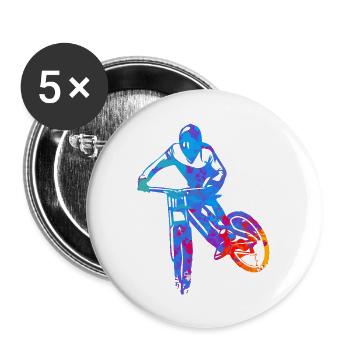 Couleur Descente - Lot de 5 grands badges (56 mm) - blanc - Devant