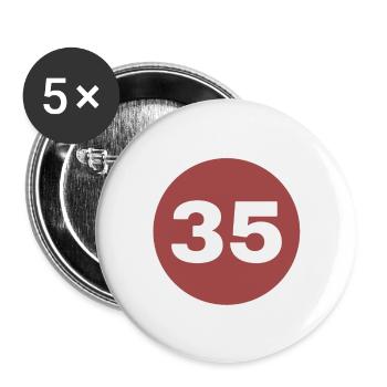 Izmir - Buttons groß 56 mm (5er Pack) - Weiß - Vorne