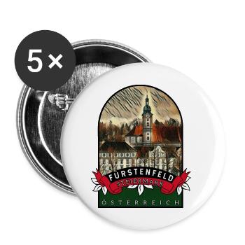 Fürstenfeld Steiermark Österreich Souvenir - Buttons groß 56 mm (5er Pack) - Weiß - Vorne