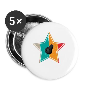 Avocat Vegan Lover Retro Veggie Diet Idée cadeau - Lot de 5 grands badges (56 mm) - blanc - Devant