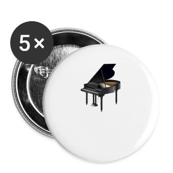 Je Peux Pas J'ai Piano Idée Cadeau Anniversaire - Lot de 5 grands badges (56 mm) - blanc - Devant
