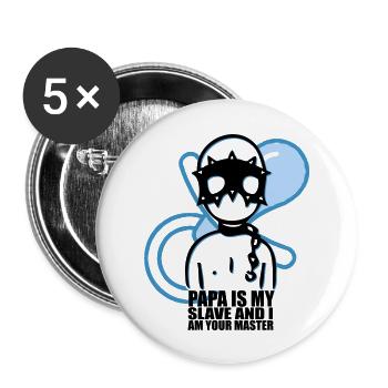 Bébé-Deux - Lot de 5 grands badges (56 mm) - blanc - Devant