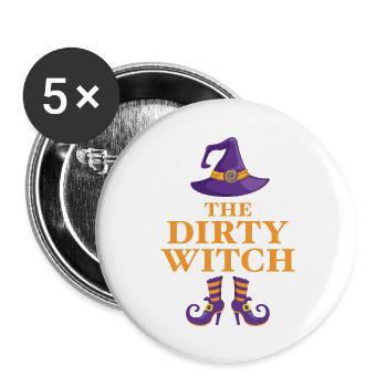 La Sale Sorcière - Lot de 5 grands badges (56 mm) - blanc - Devant