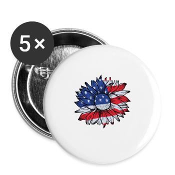 Grand-mère de la fille d’anniversaire - Lot de 5 grands badges (56 mm) - blanc - Devant