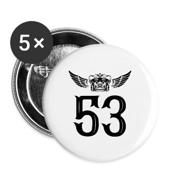 53 Number crown - Buttons large 2.2''/56 mm (5-pack) - white - Front
