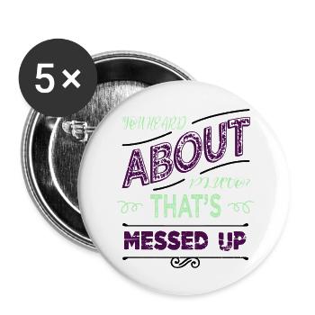 jokes present earth astronomy happy art statement - Buttons large 2.2''/56 mm (5-pack) - white - Front