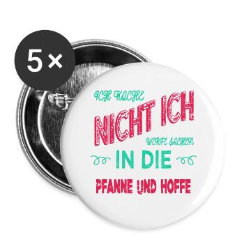 beruf restaurant veganer sprüche lustig kochkunst - Buttons groß 56 mm (5er Pack) - Weiß - Vorne