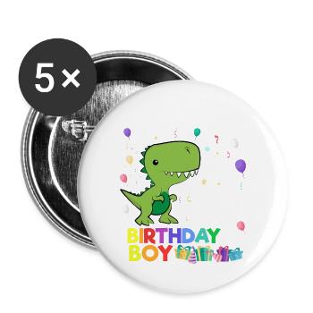 Rawr I'm 3 Cute Dinosaur Birthday Gift - Buttons groß 56 mm (5er Pack) - Weiß - Vorne