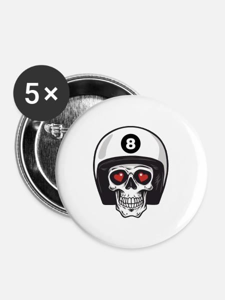 Malbolge | - Buttons groß 56 mm (5er Pack) - Weiß