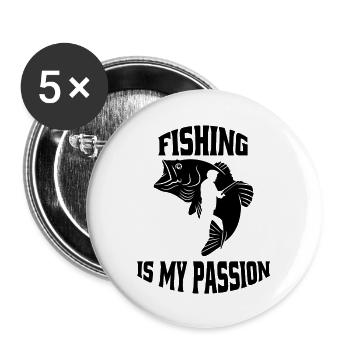 Fishing Fishing Hooks Angler Fishing Fishing Fishing - Buttons large 2.2''/56 mm (5-pack) - white - Front
