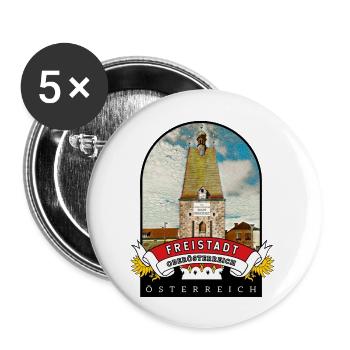 Oberösterreich Freistadt Österreich Souvenir - Buttons groß 56 mm (5er Pack) - Weiß - Vorne