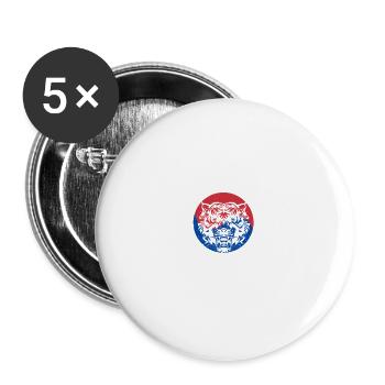 Tae Kwon Do Tiger Korea Funny Taekwondo Korea - Buttons large 2.2''/56 mm (5-pack) - white - Front
