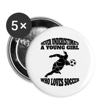 Football Coach Footballer Football Player - Buttons large 2.2''/56 mm (5-pack) - white - Front