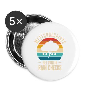 Storm Hunter Tornados Storm Chaser Cadeau - Lot de 5 grands badges (56 mm) - blanc - Devant