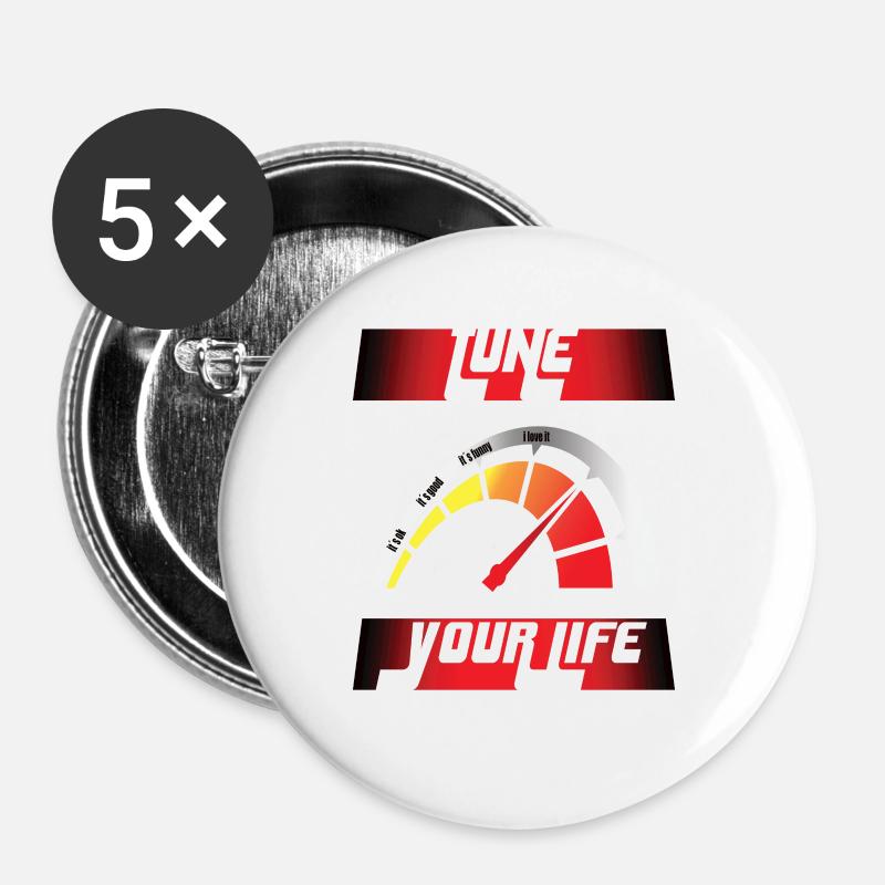 Shaping life - Buttons large 2.2''/56 mm (5-pack) - white