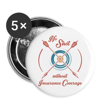 Bogenschütze - Buttons groß 56 mm (5er Pack) - Weiß - Vorne