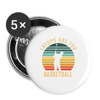 Golf Golfer Golf ball Golfer Golfers Golf clubs - Buttons large 2.2''/56 mm (5-pack) - white - Front