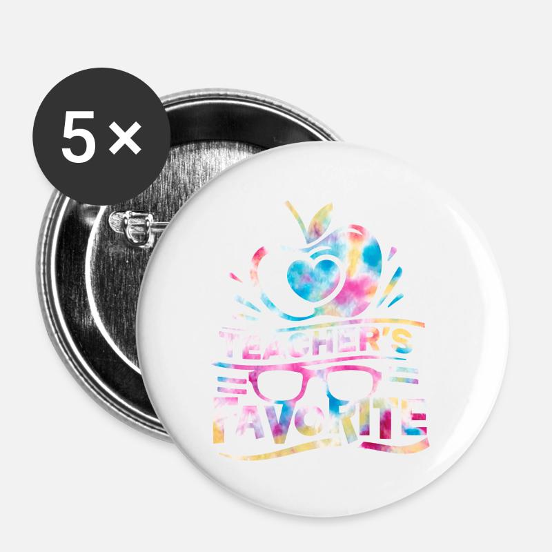 Teacher's Favorite Back to School - Buttons large 2.2''/56 mm (5-pack) - white