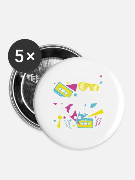 Total genial - Buttons groß 56 mm (5er Pack) - Weiß