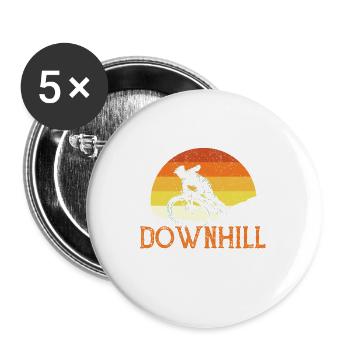 Mountain Biking Bike Bike Funny My Life - Buttons large 2.2''/56 mm (5-pack) - white - Front