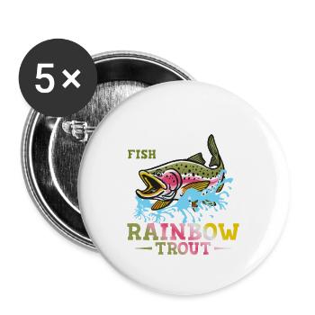 Gay Anglers Not Only Fish For Rainbow Trout Rod F - Buttons large 2.2''/56 mm (5-pack) - white - Front