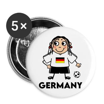 Soccer player Frauemannschaft - Football Germany - Buttons large 2.2''/56 mm (5-pack) - white - Front