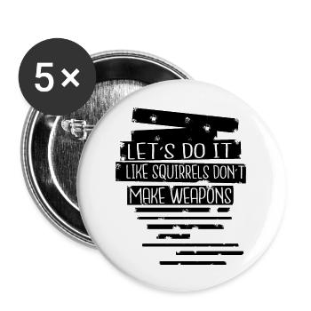 birthday present hippie peace movement - Buttons large 2.2''/56 mm (5-pack) - white - Front